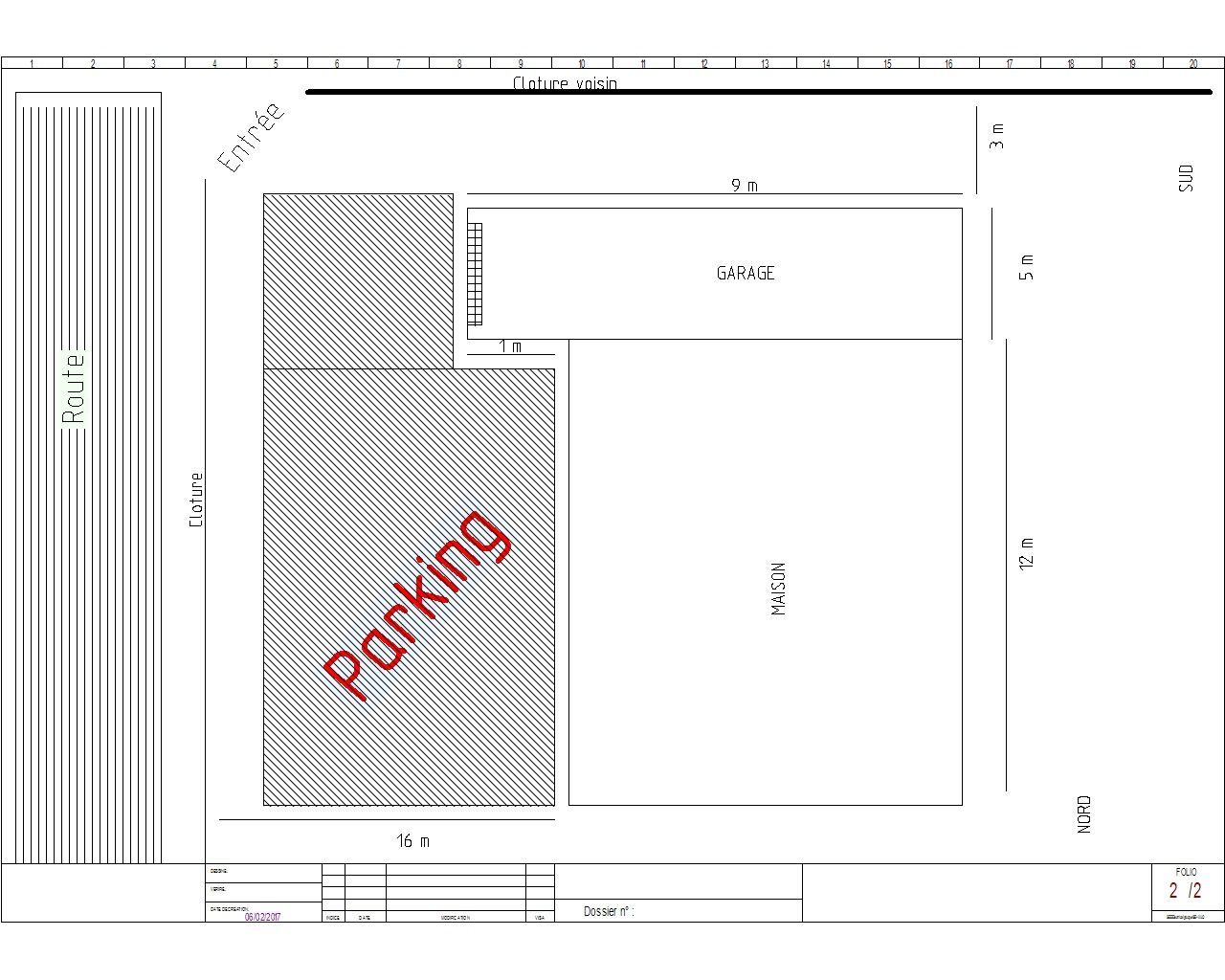 Plan situation garage