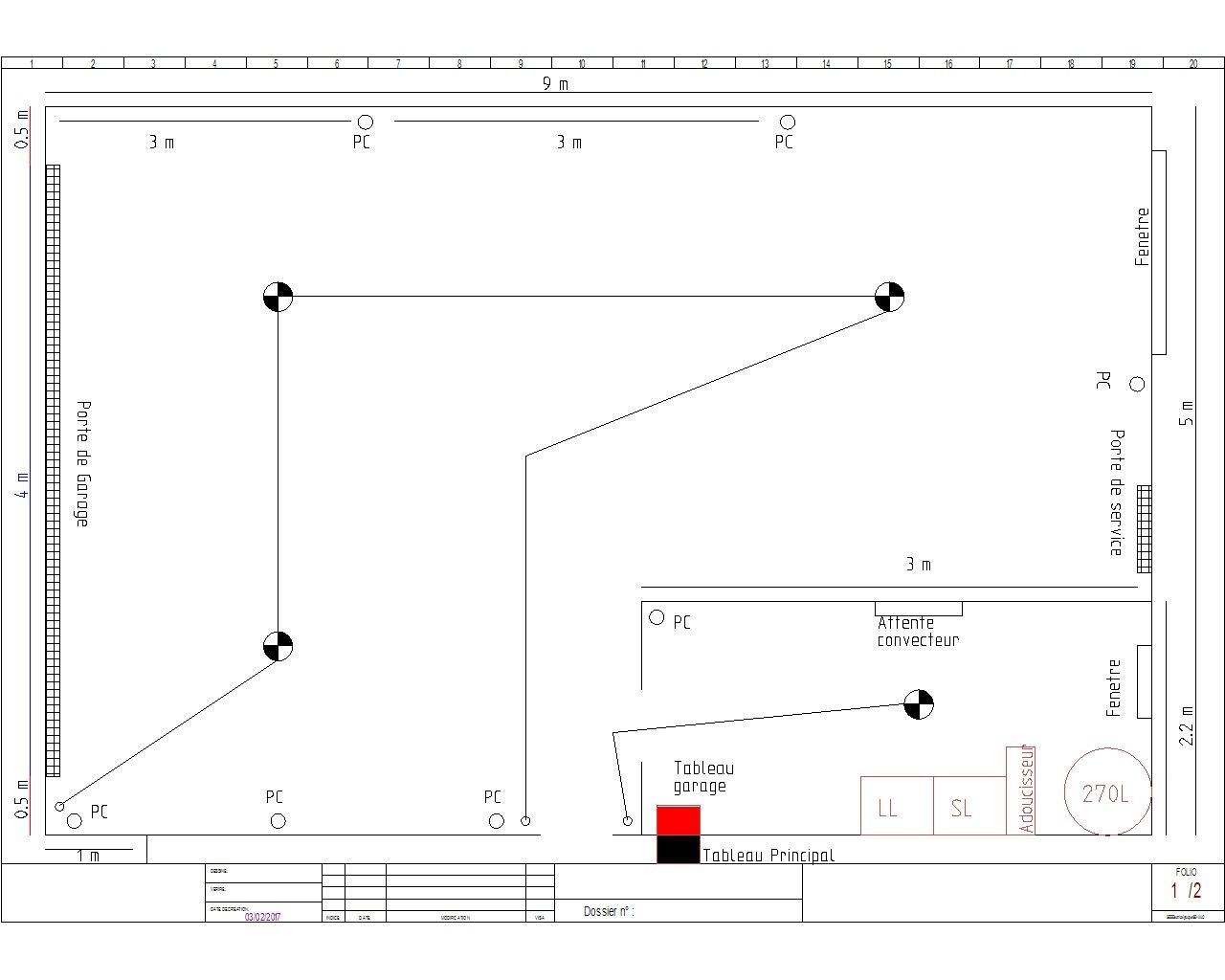 Implantation elec garage (buanderie 2.2mx3m)