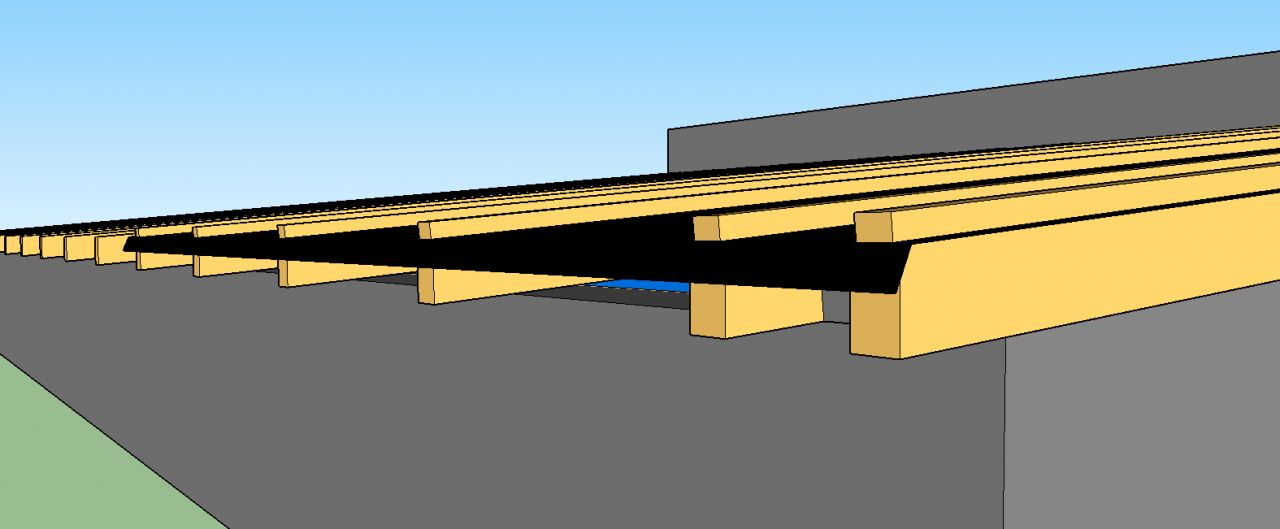 Pose de la sous toiture et des lattes en h20x37