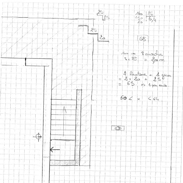 Croquis de l'accs au vide sanitaire