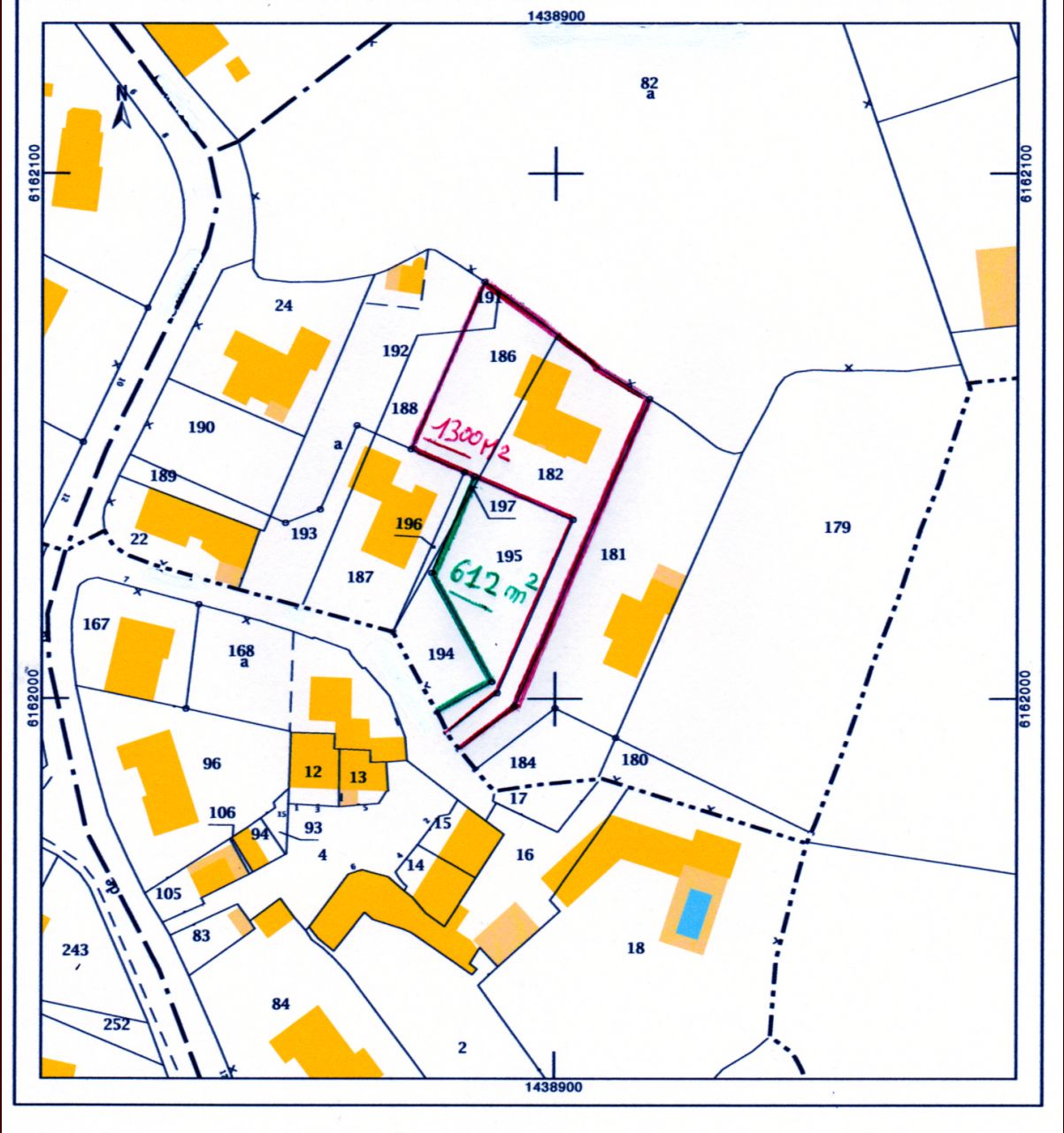 Achat terrain 612m2