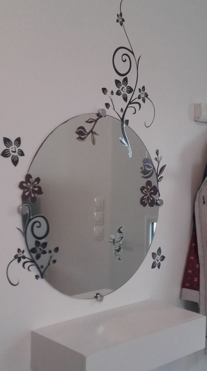 pose miroir et tablette tiroir  dans l'entrée