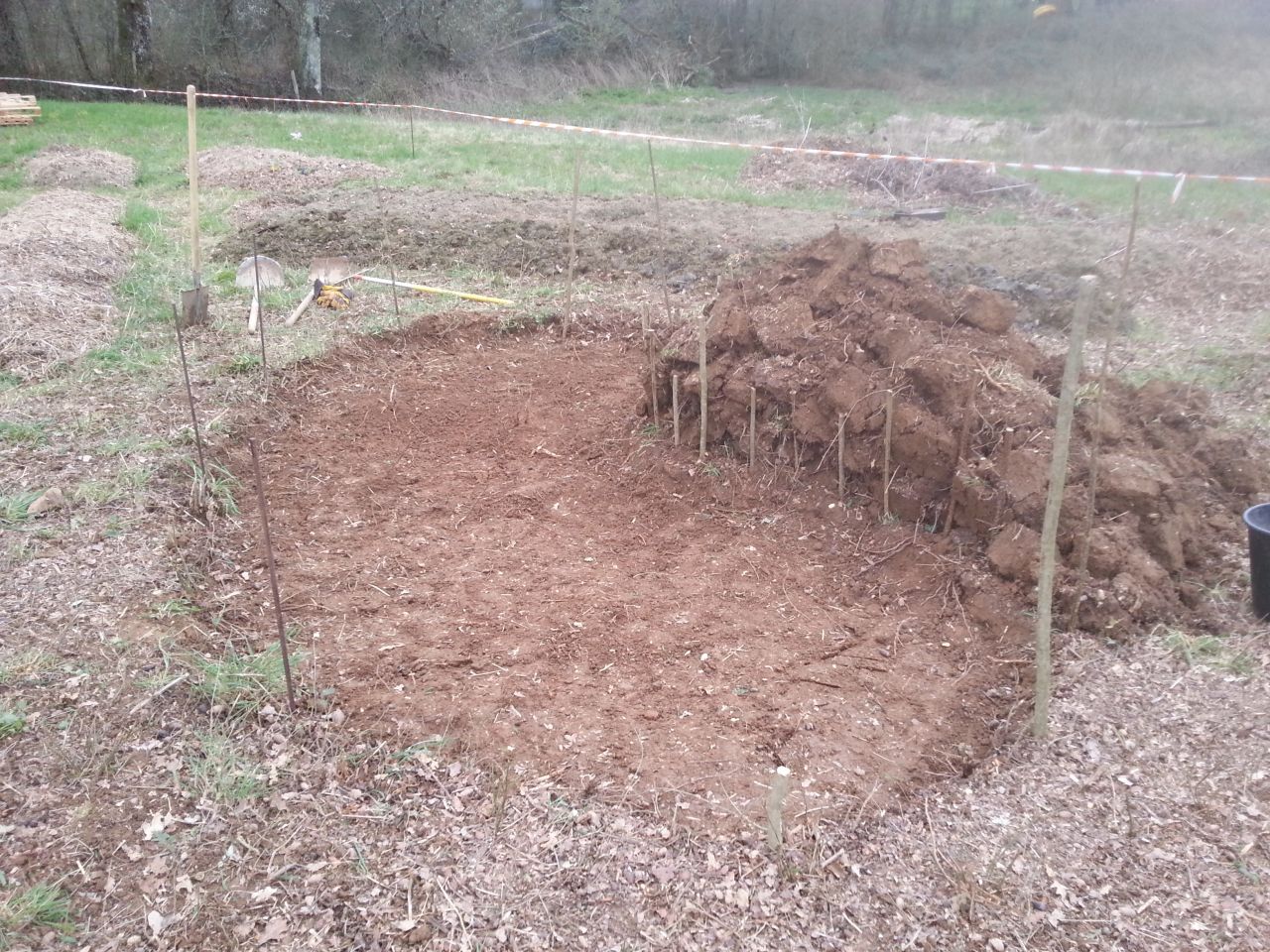 1ère séance pour creuser le point d'eau du potager