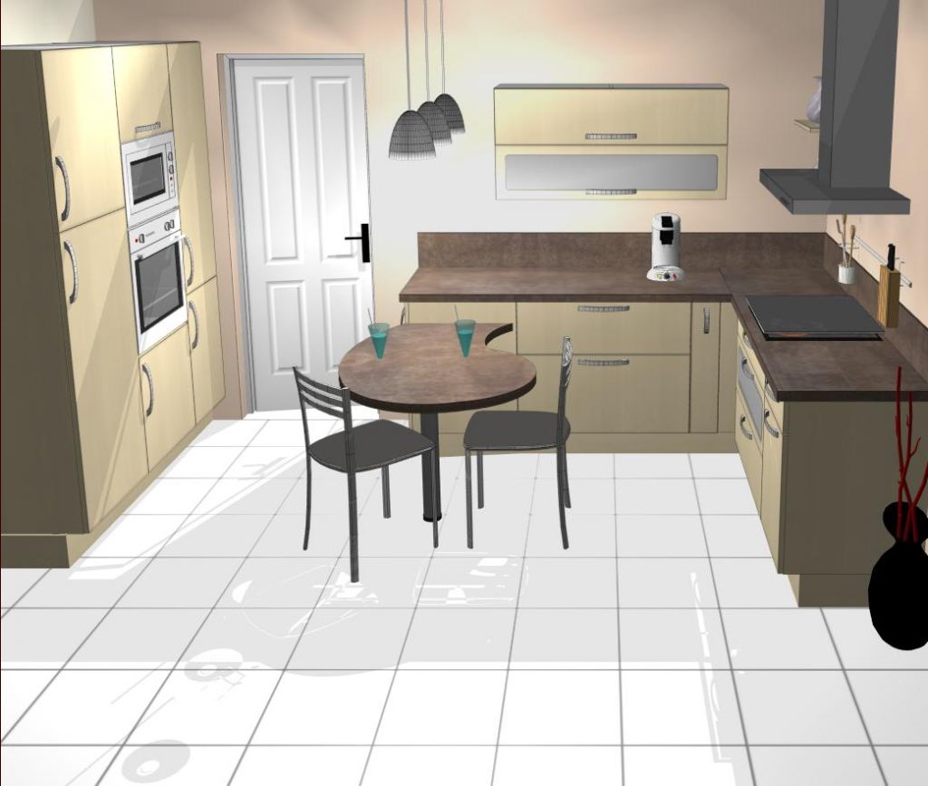 Vue de la cuisine en 3D