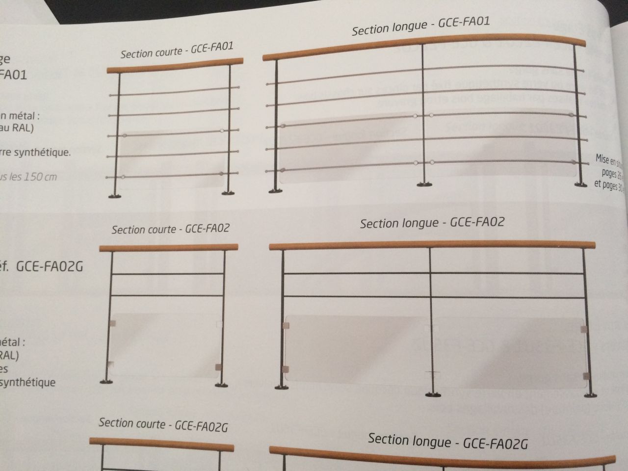 Garde-Corps Etage 2 choix