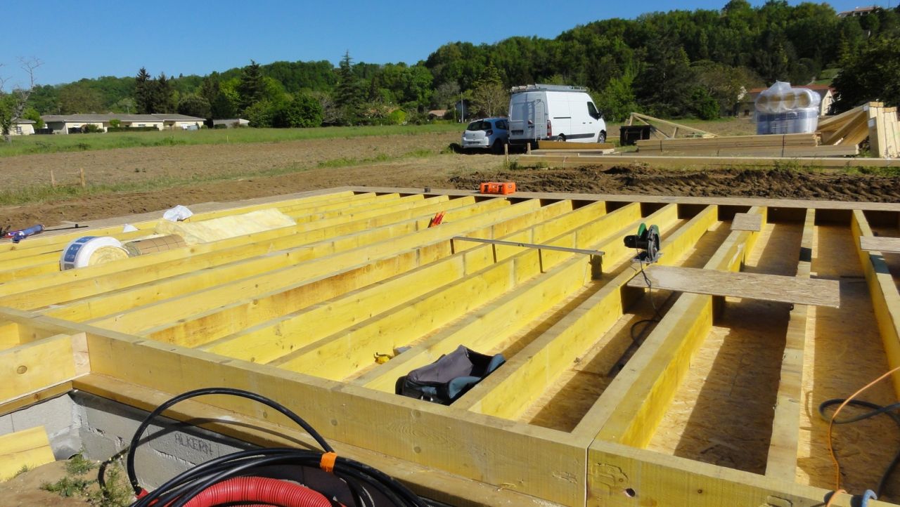 Construction de la dalle bois.