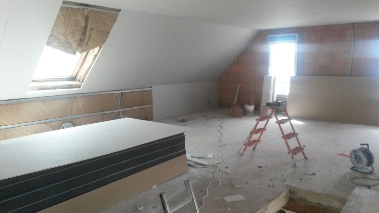 placo de la mezzanine et chambre Cyprien