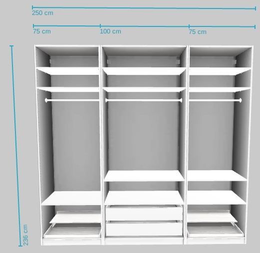 Dressing côté 60 cm de profondeur.