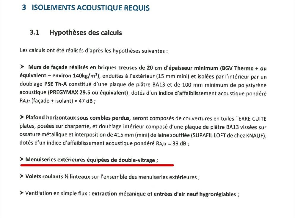 Etude thorique - Caractristiques techniques prisent en compte dans le calcul