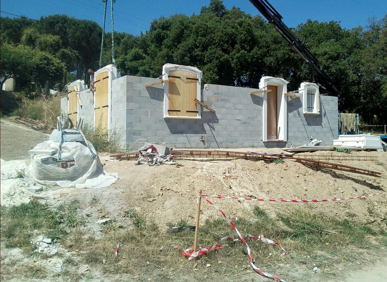 pose des blocs compobaie