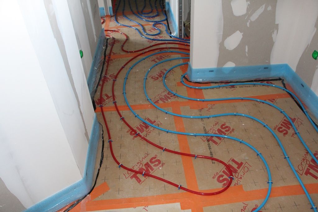 Pose du plancher chauffant Etage