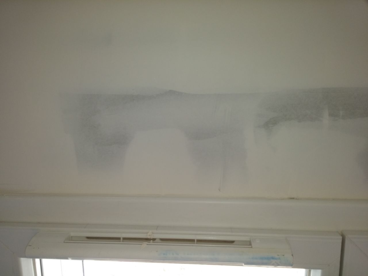 Le plâtre sauteur dans la grille de ventilation en à rendu bleu cette dernière :( Des fenêtres sont aussi touchés mais le docteur n'est toujours pas intervenu.