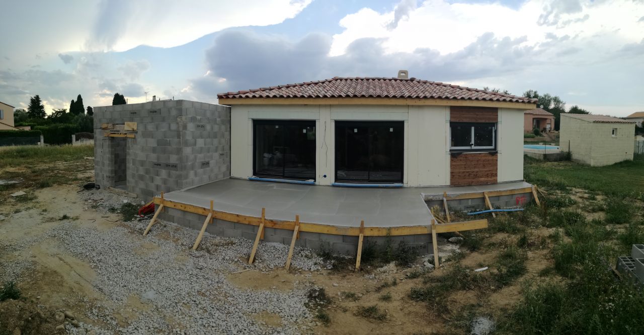 Dalle du garage et de la terrasse terminées !