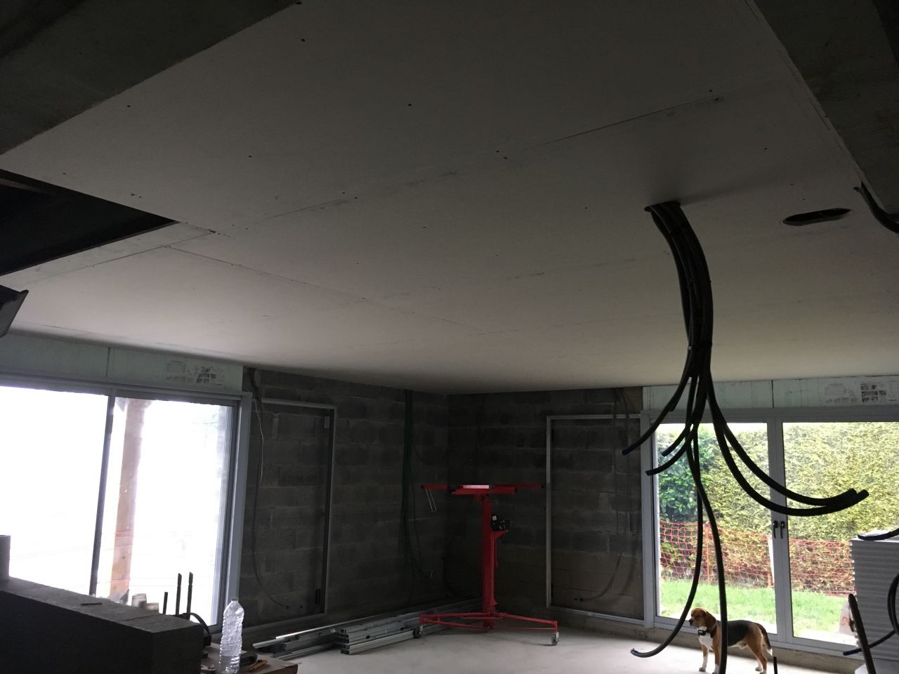 plafond séjour salle à manger plaqué