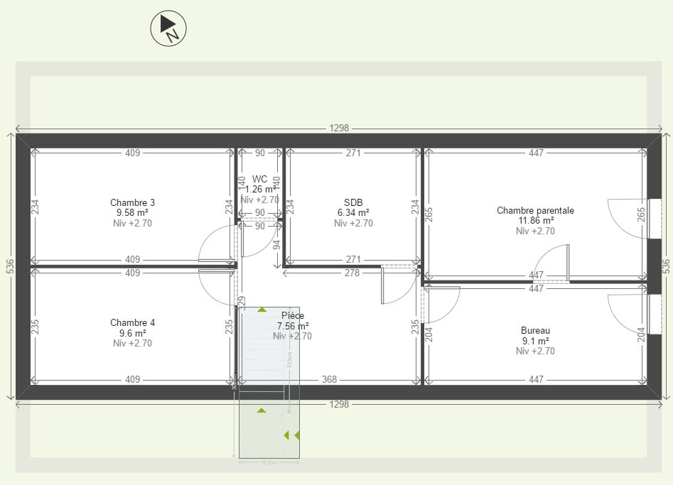 Test plan de maison sans garage - tage