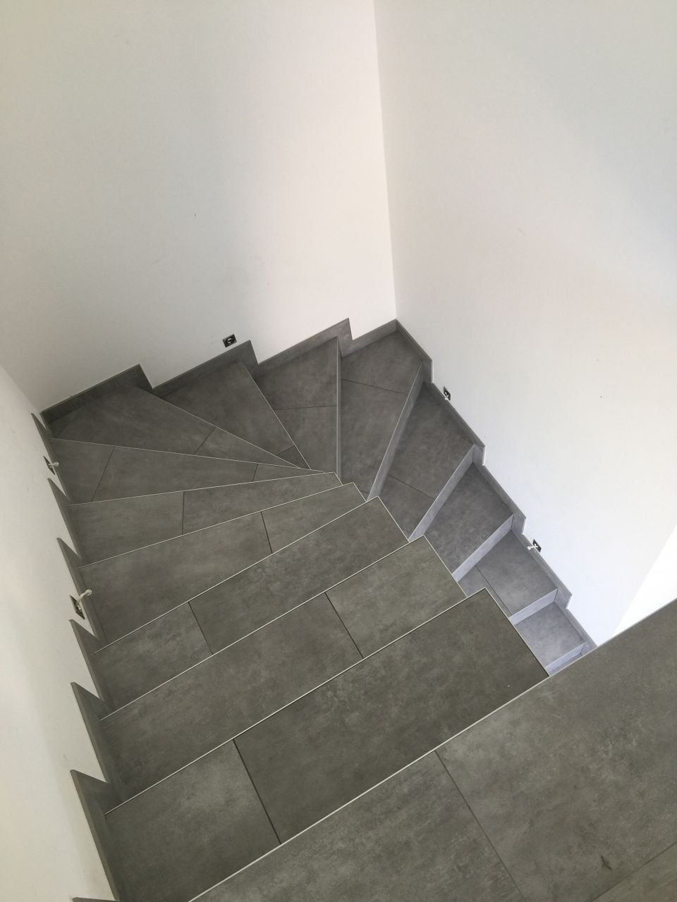 Escalier double quart tournant
