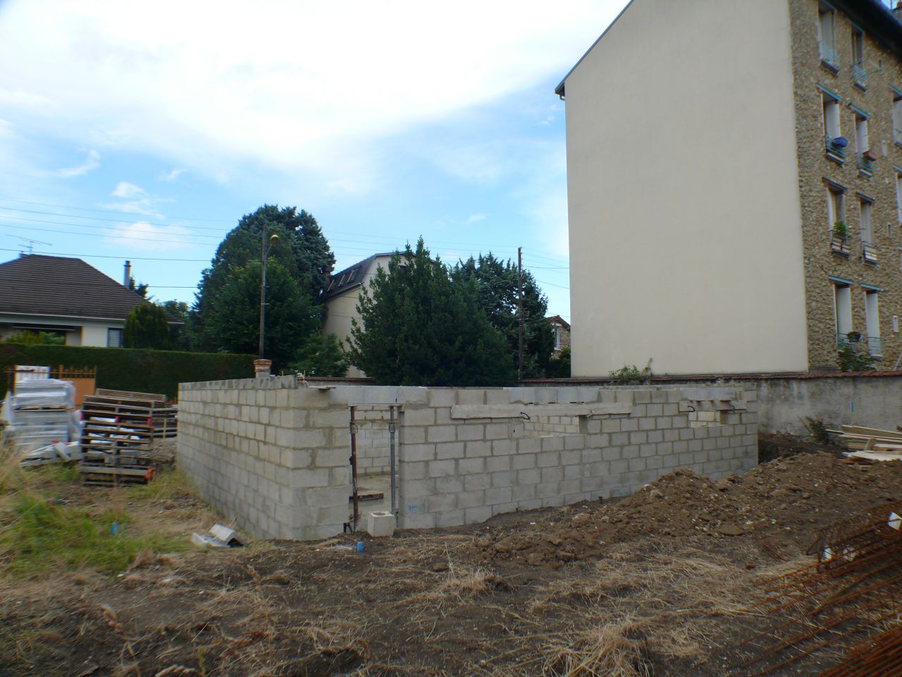 lvation des murs du sous-sol (vue arrire)