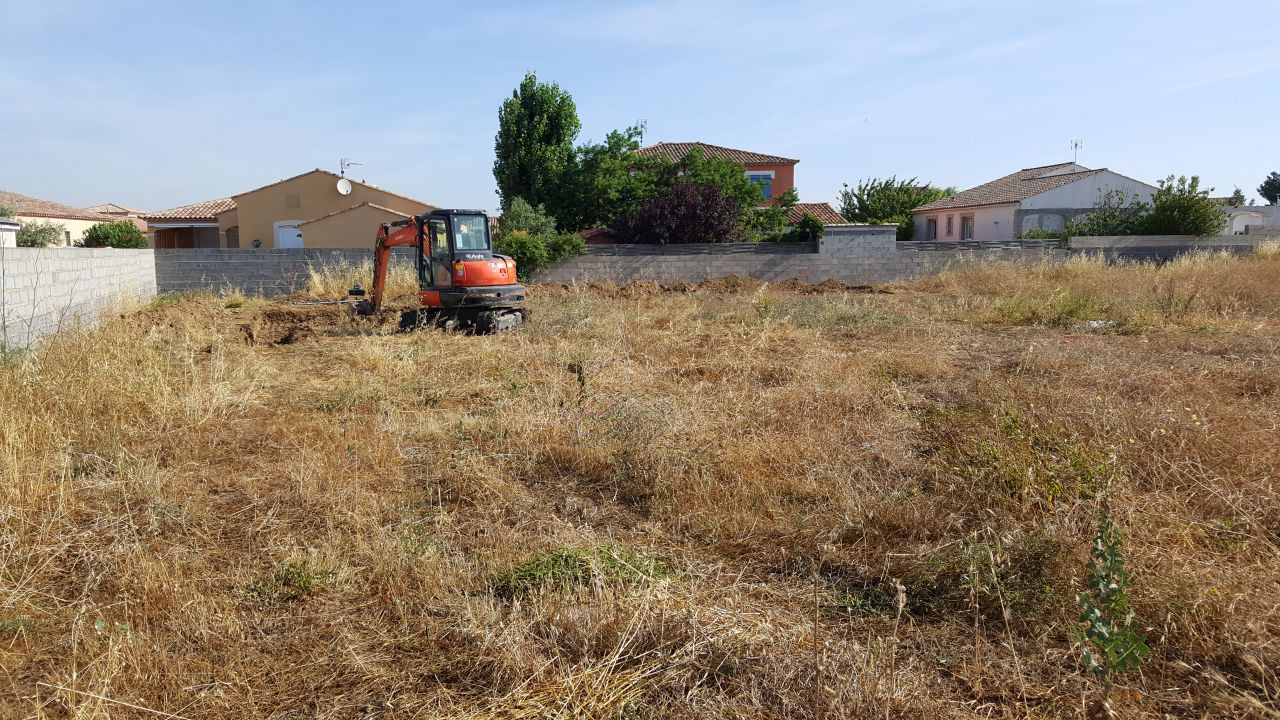 Dbut du terrassement