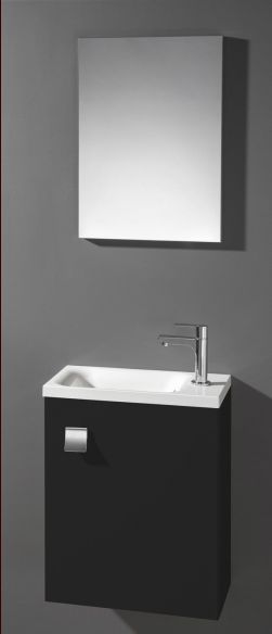 Lave-main noir avec miroir.