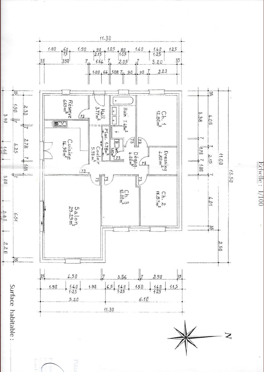 1ere idee de plan interieur suite au changement de plan de terrain