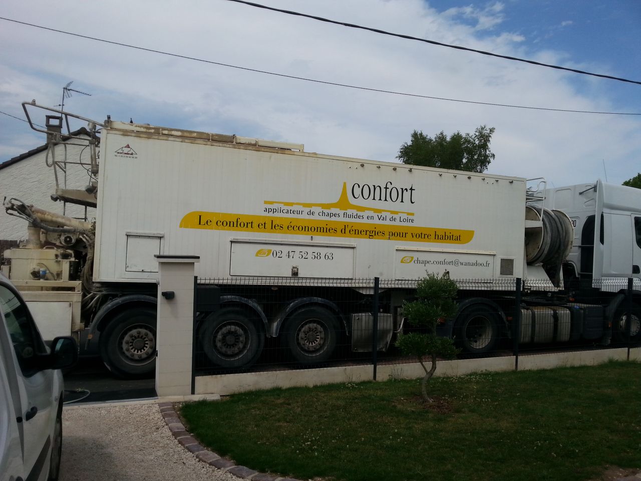 camion mélangeur (mélange sur place)