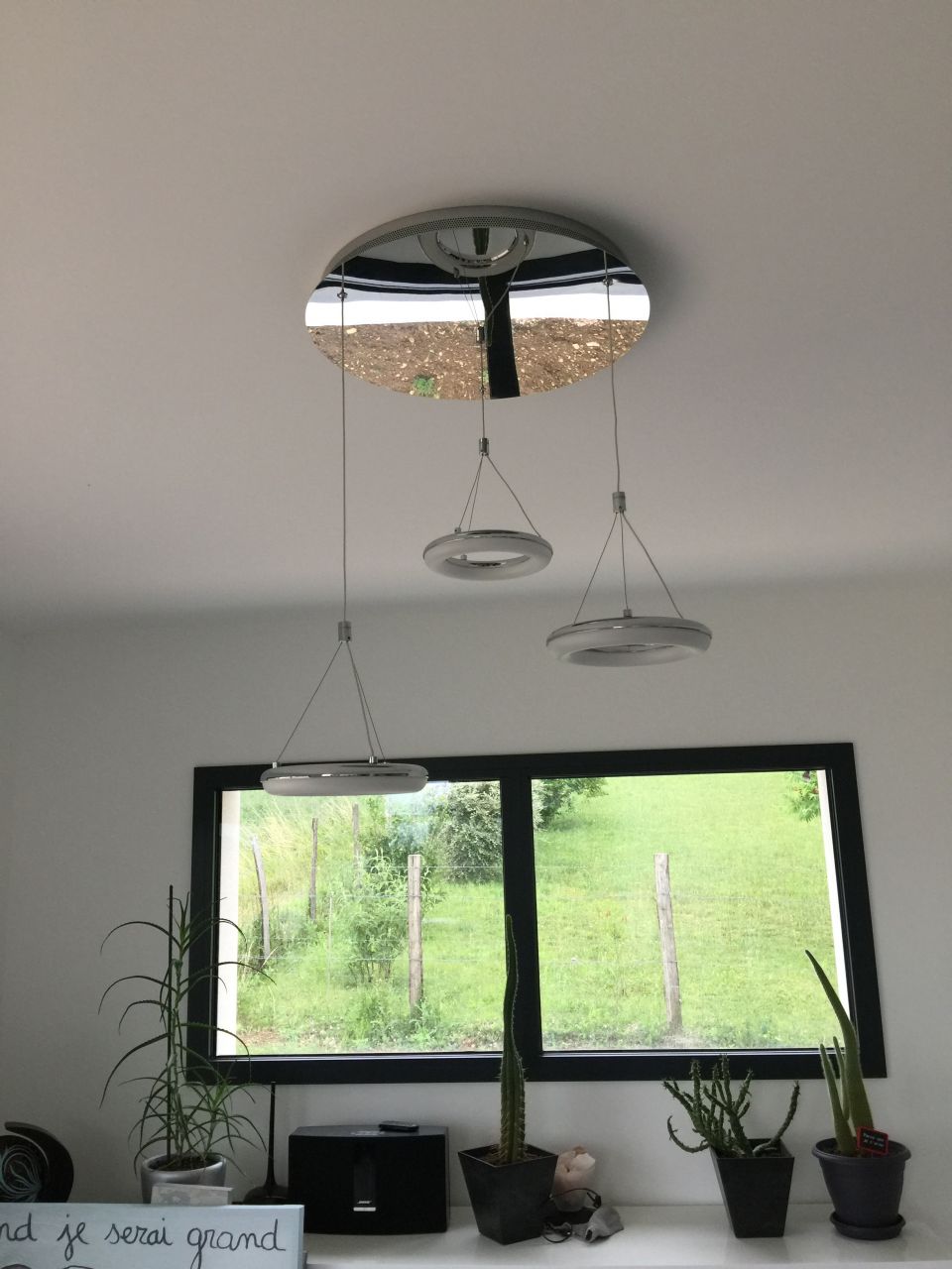 Suspension LED Donuts Métal et Acrylique