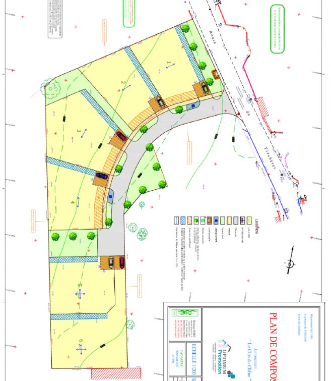 Plan du lotissement, nous sommes positionns sur le lot n3 dans l'angle