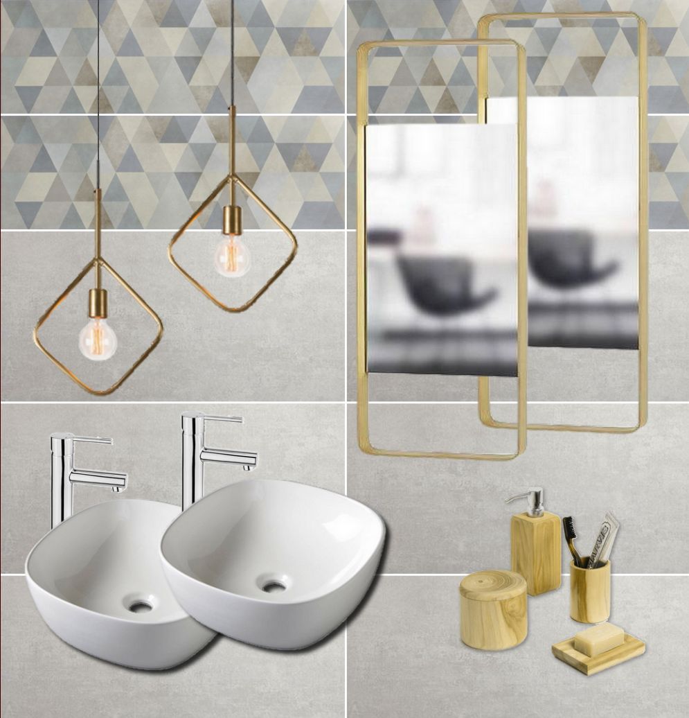Planche tendance - salle d'eau parentale
