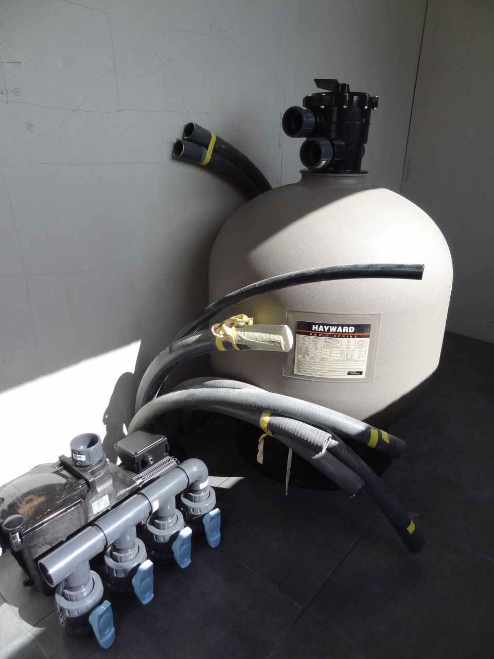 Mise en place filtre et pompe