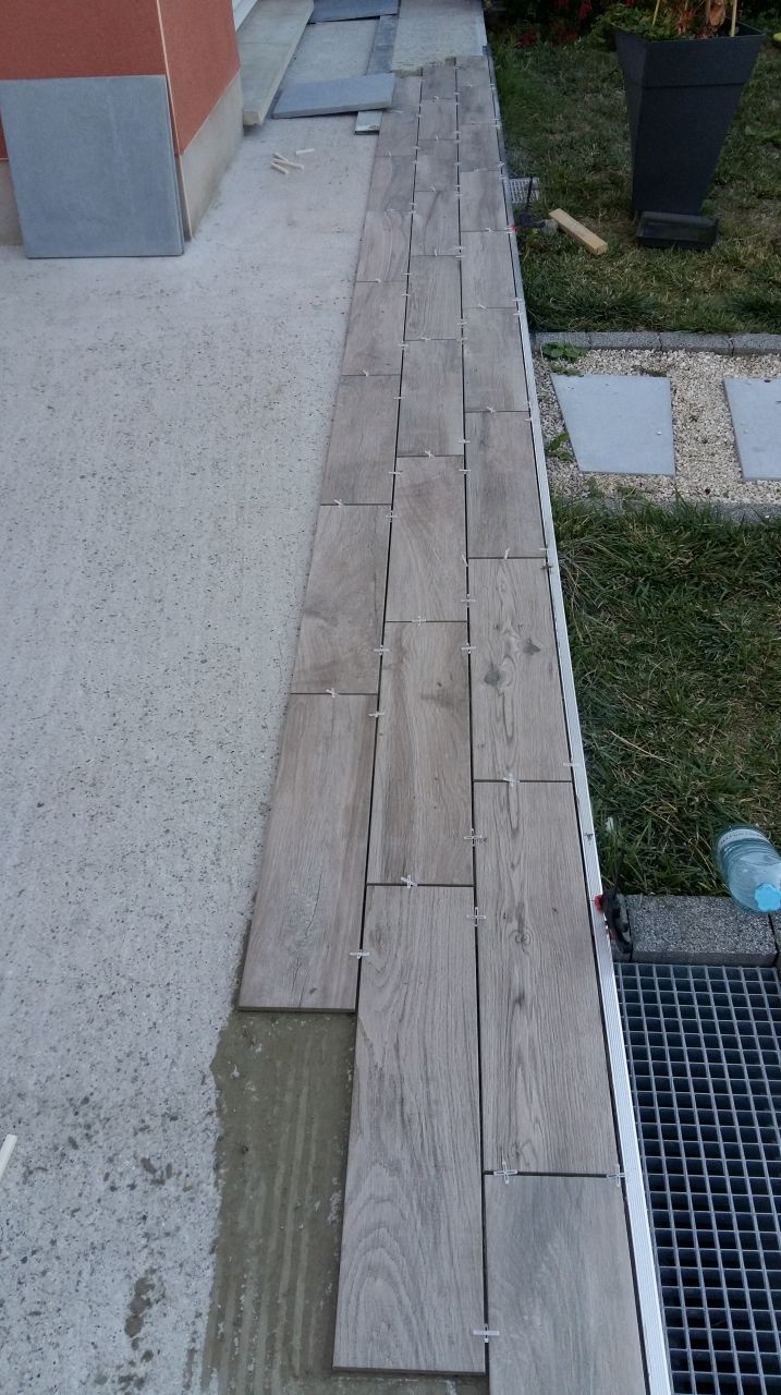 début de la pose