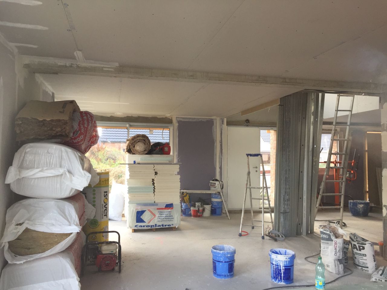 Pose du placo intérieur