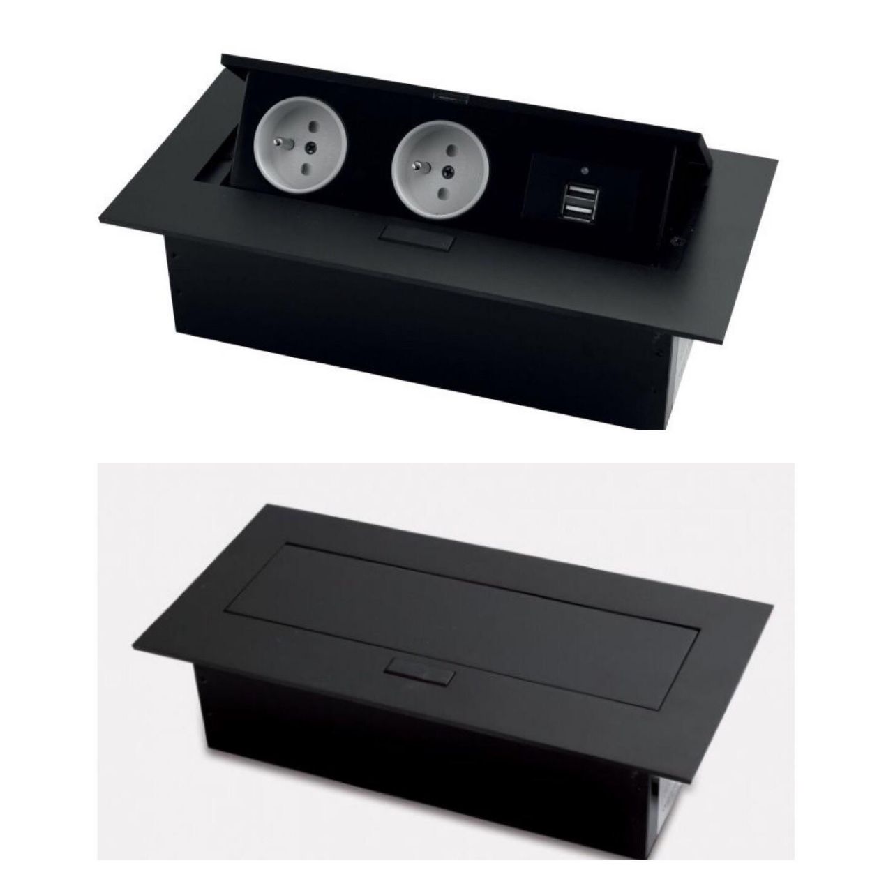Double-prise et double-USB pour l'îlot central de la cuisine