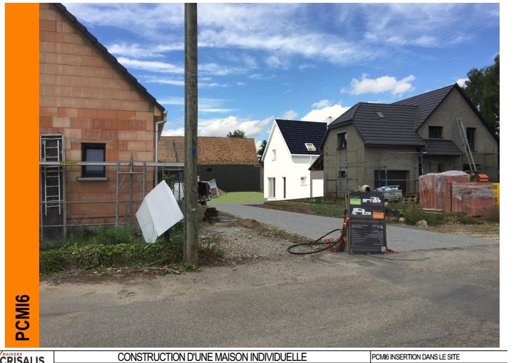 Vue 3D de l'implantation de notre futur maison