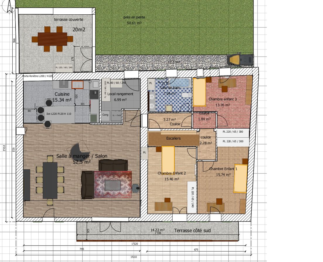 Projet 2: plan du 1 étage
