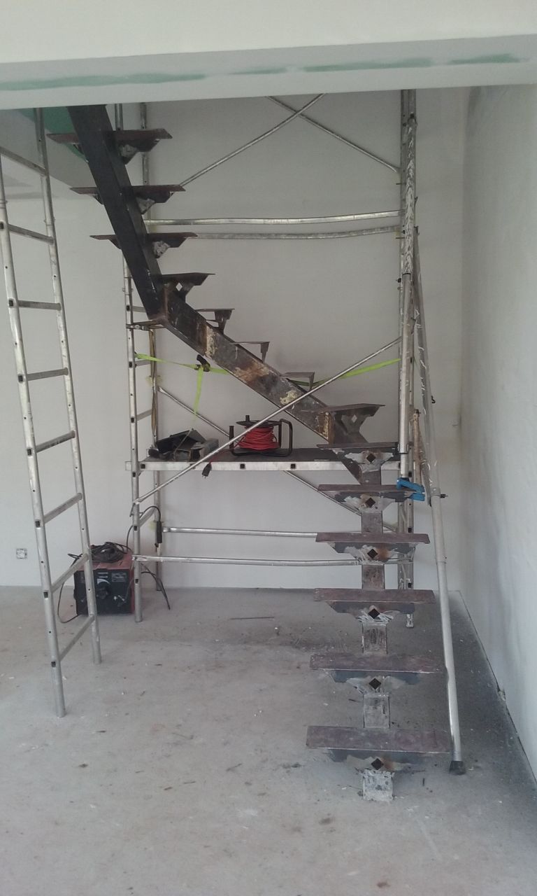 Echafaudage pour la peinture.