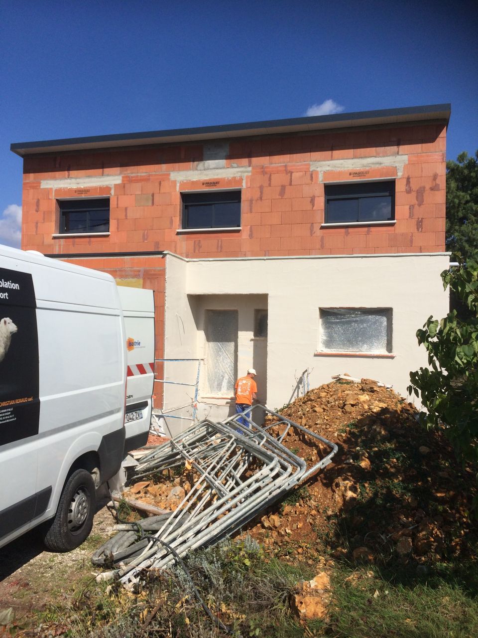 Enduit en cours - PRB - blanc de Noirmoutier