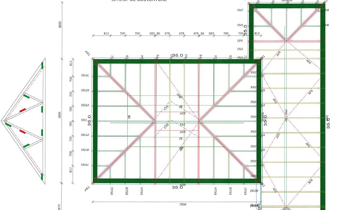 Extraits du dossier d'etude de la charpente