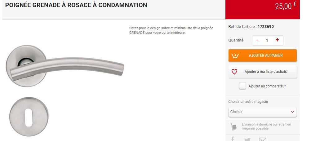 Poignée GRENADE chez LAPEYRE
