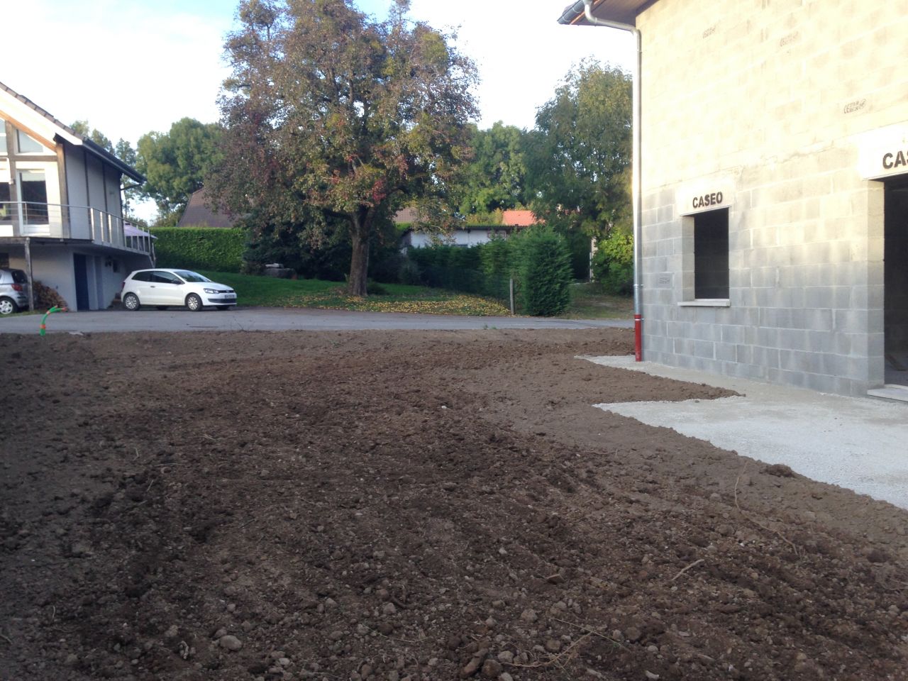 Remise en place des terres et amnagement du terrain