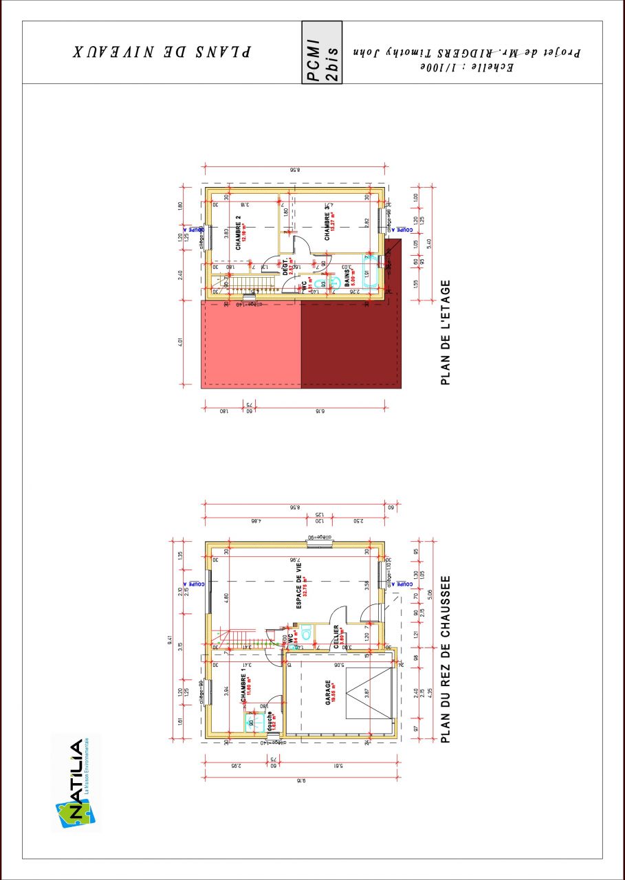 Plans raliss pour la demande du permis