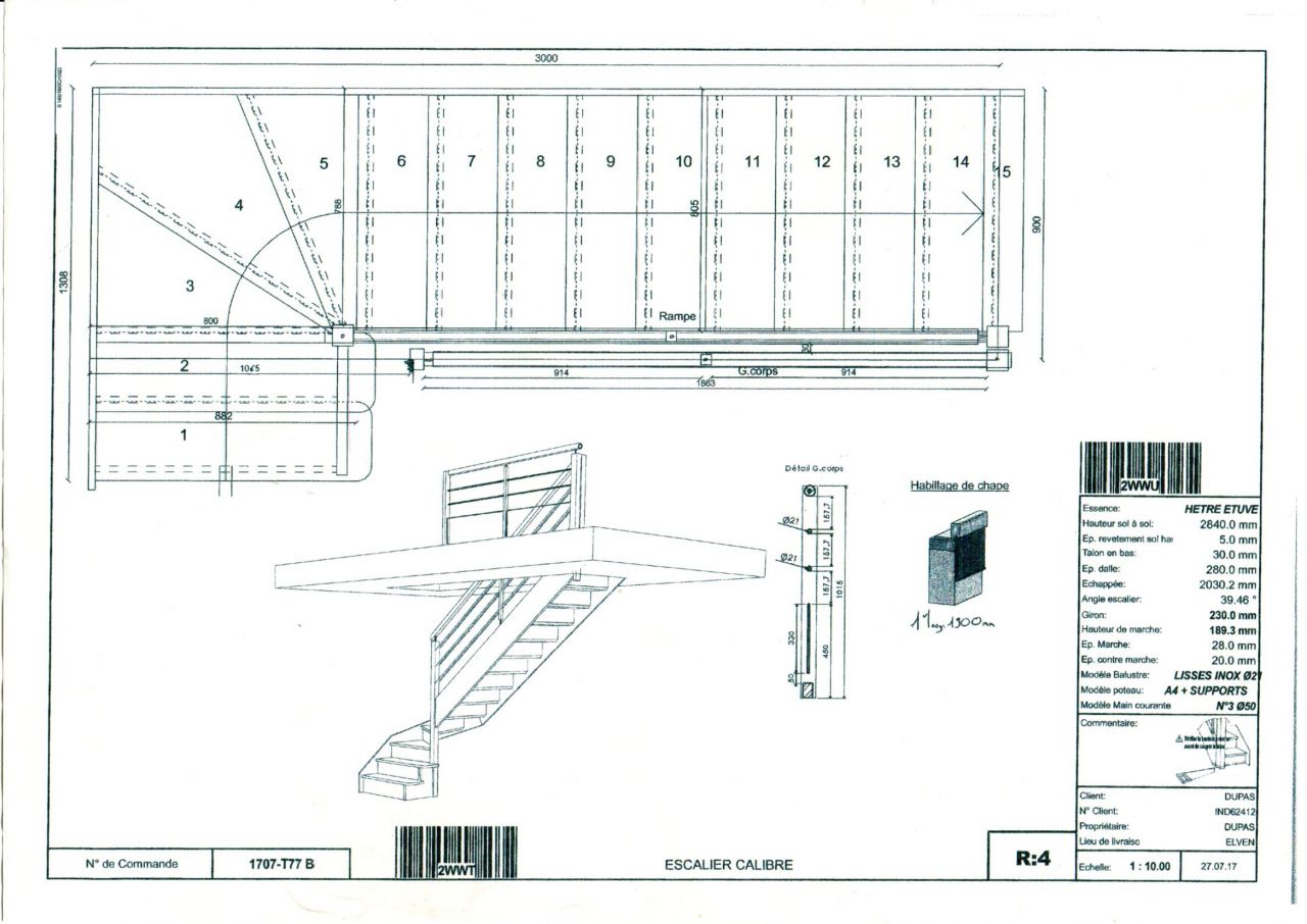 plan escalier