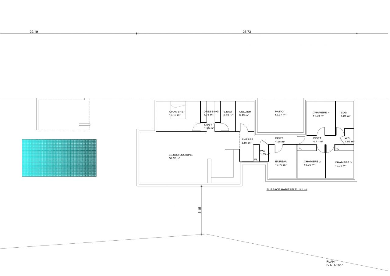 Plan maison 1er jet