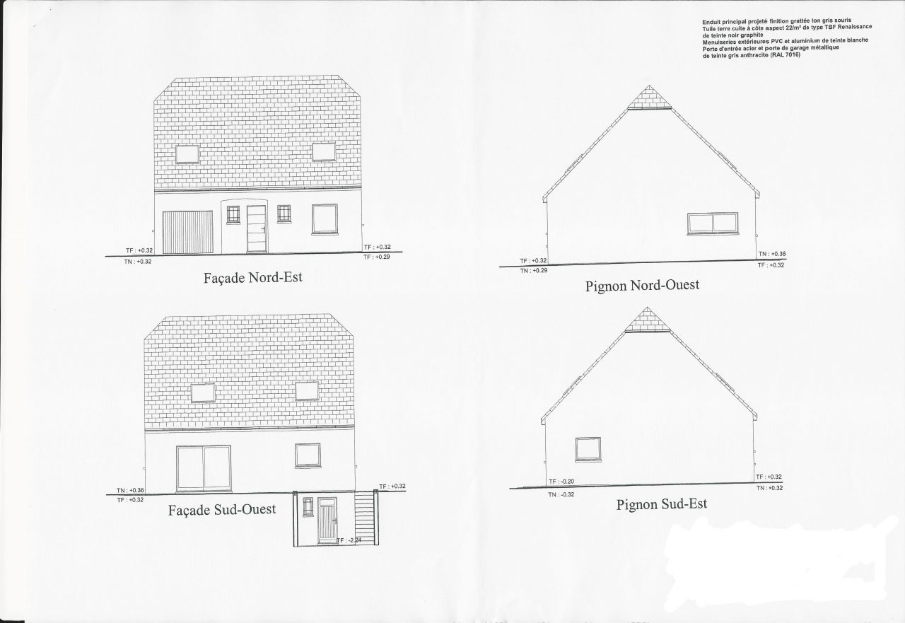 Plan définitif - façades