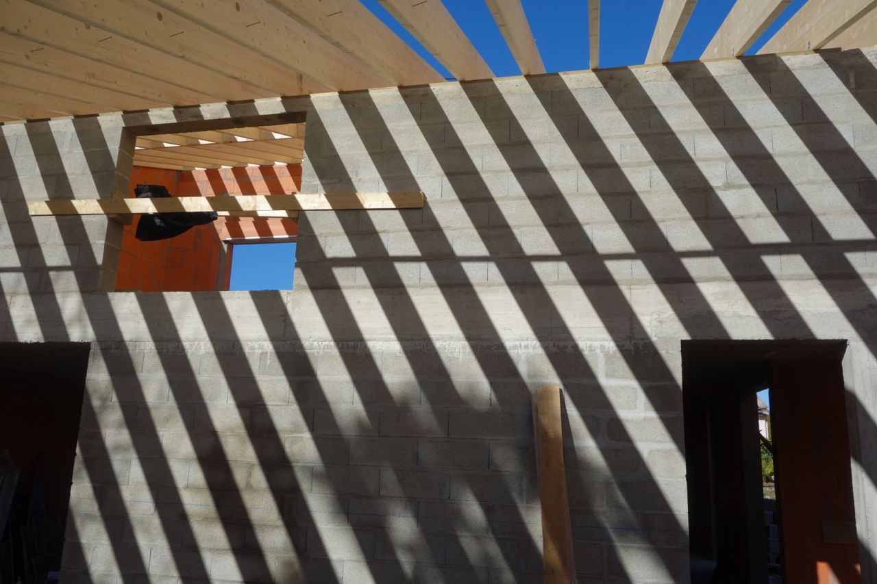 Mur de refend terminé