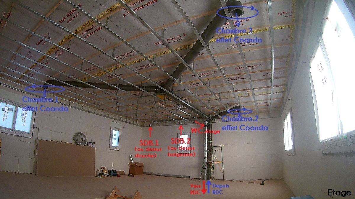Réseau Gros diametre VMC double flux - Soufflage/extraction