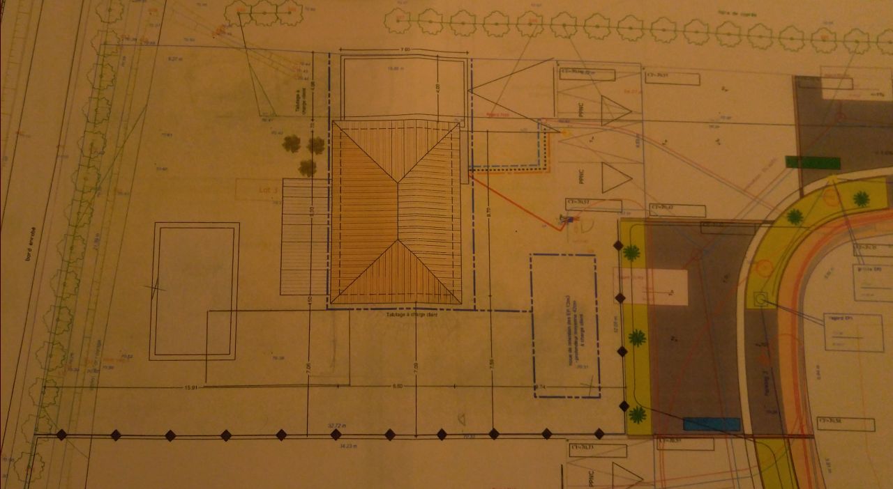 Implantation de la maison cot Est