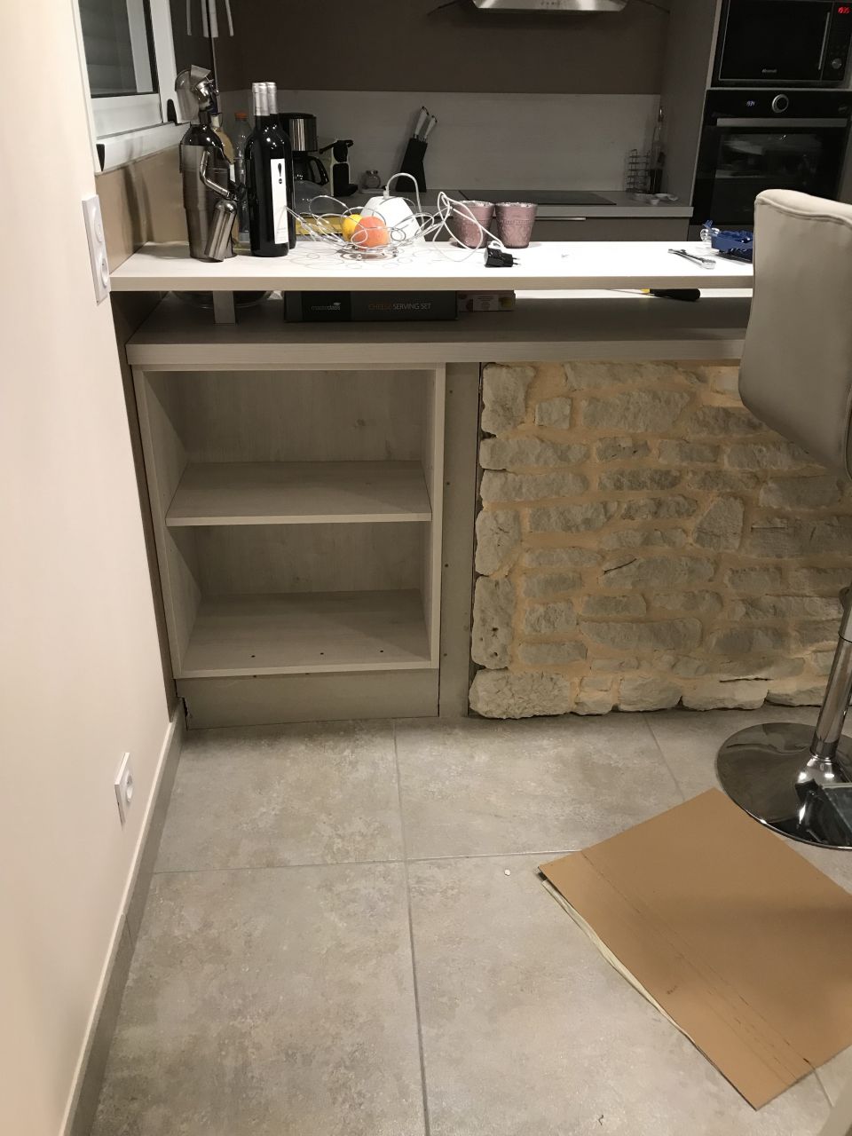 Etagère cuisine + habillage placo