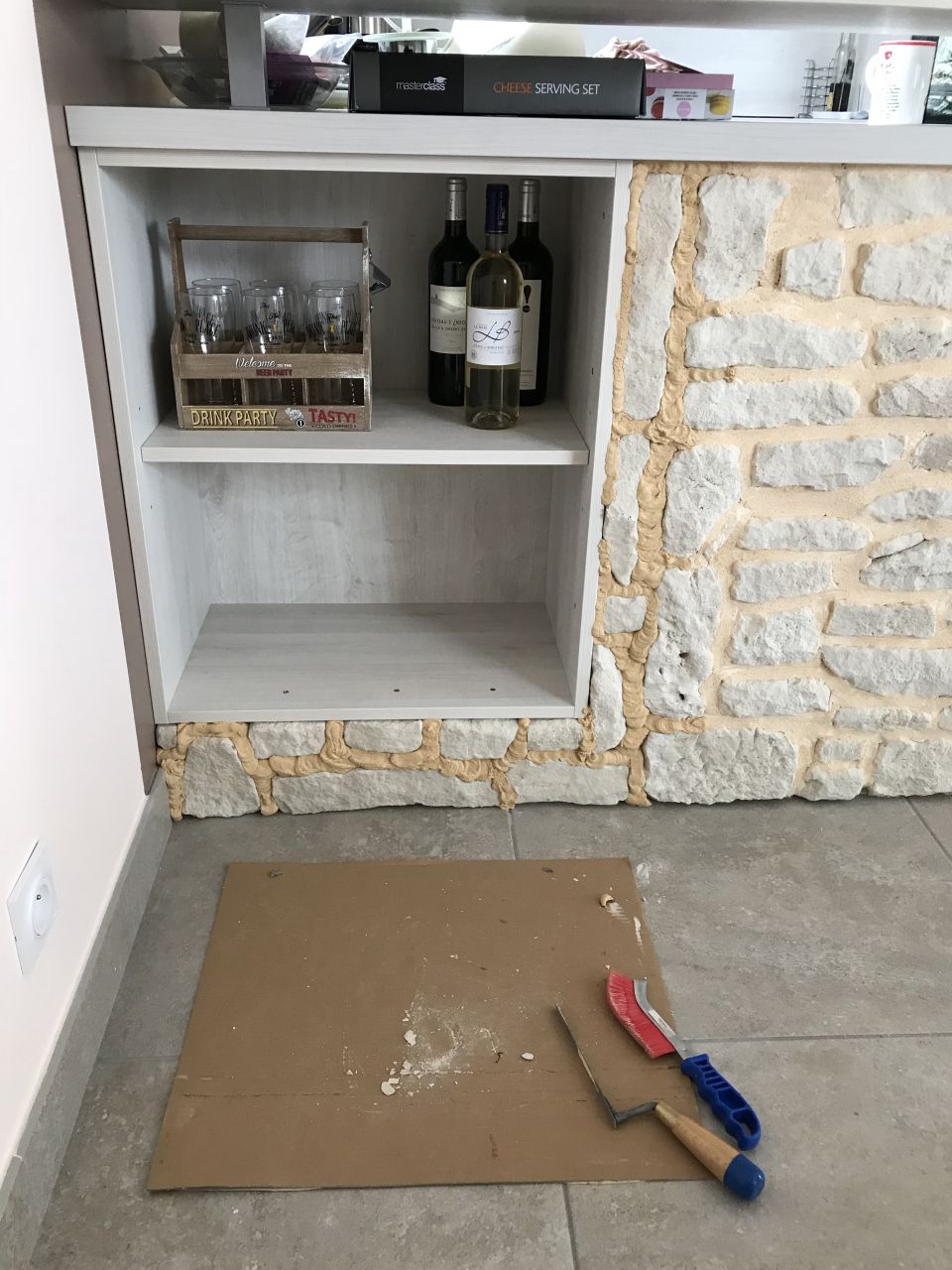 joint parement à la poche à douille