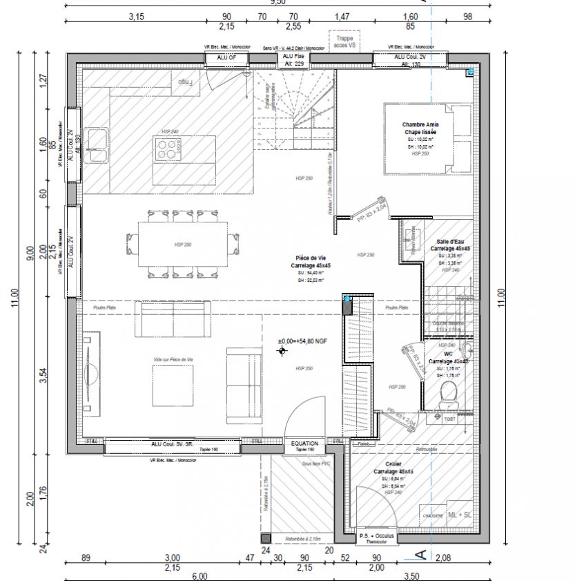 Plan du Rez de chausse