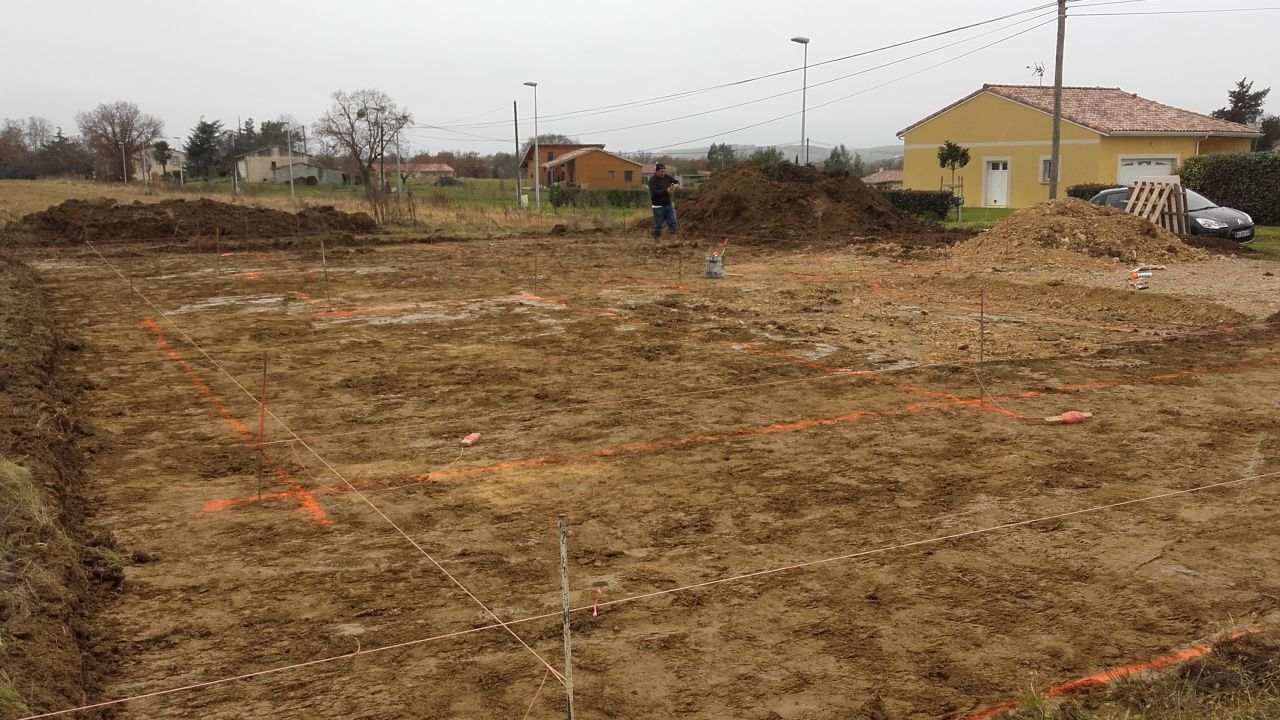 Ouverture de chantier avec la partie terrassement